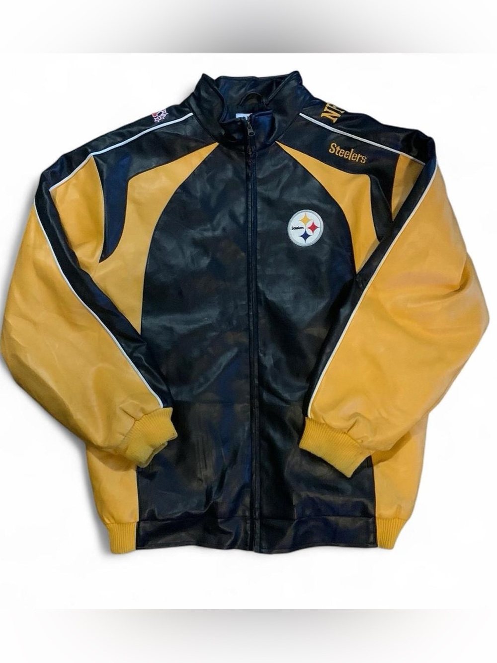 Vintage NFL Black & Yellow Collared Jacket